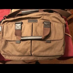 Marc New York Andrew Marc canvas/leather brief bag